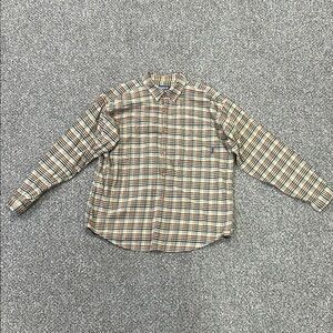 Patagonia Casual Red and Blue Button Down Shirt